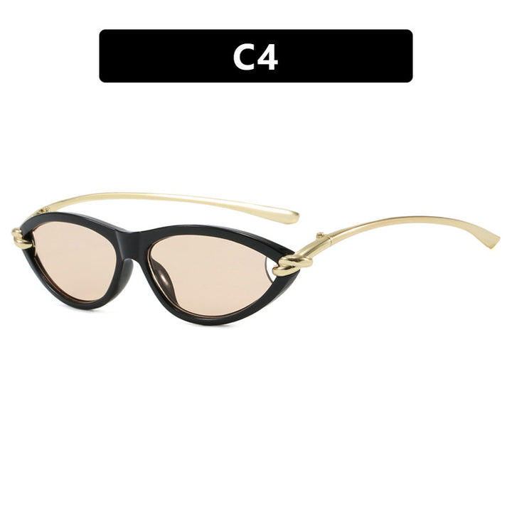 Women's Cat-Eye Sunglasses with Elegant Metal Frame and Protective UV Filter Skanto