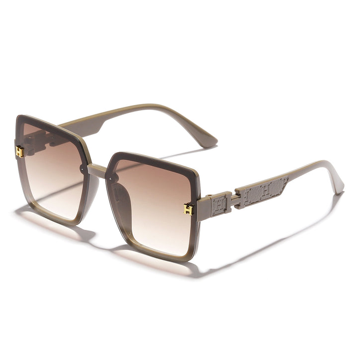 Dame oversized moteriktig solbrille med elegant fargeovergang Skanto