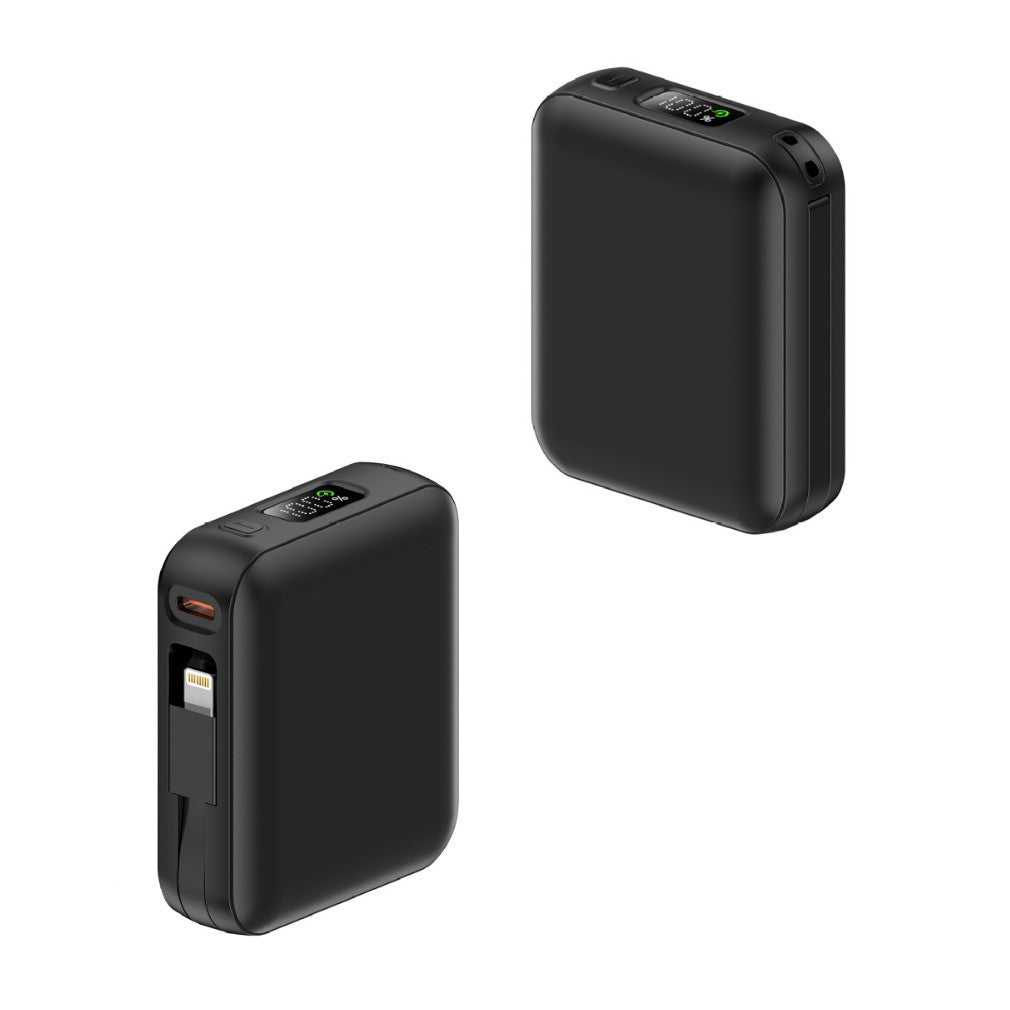 Bærbar powerbank med integrert ladekabel og digitalt display Skanto