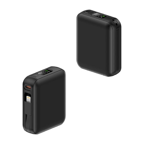 Bærbar powerbank med integrert ladekabel og digitalt display Skanto
