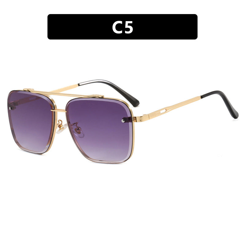 Women's square sunglasses with protective lenses and modern metal frame Skanto