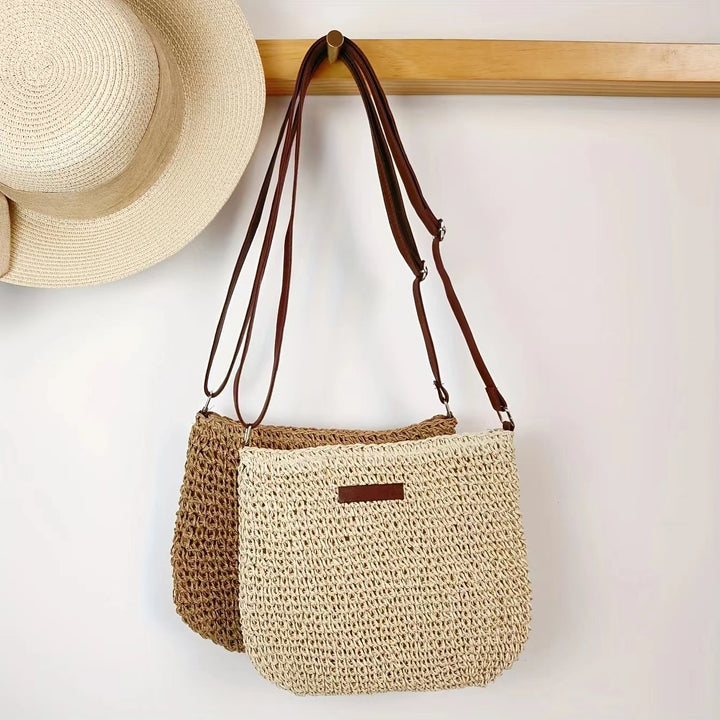 Håndlaget rattan crossbody veske Skanto