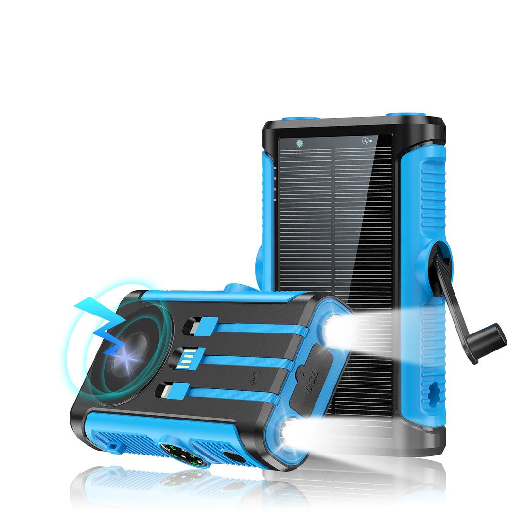 Multifunksjonell sol Powerbank med håndsveiv Skanto