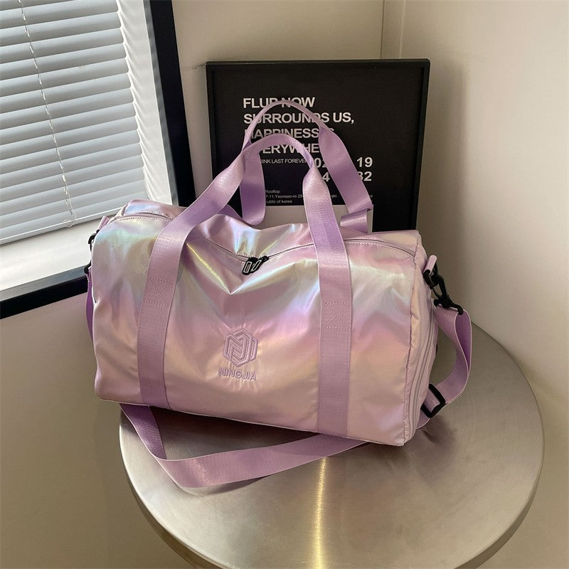 Damer Sporty Reiseduffel med glitrende materiale Skanto