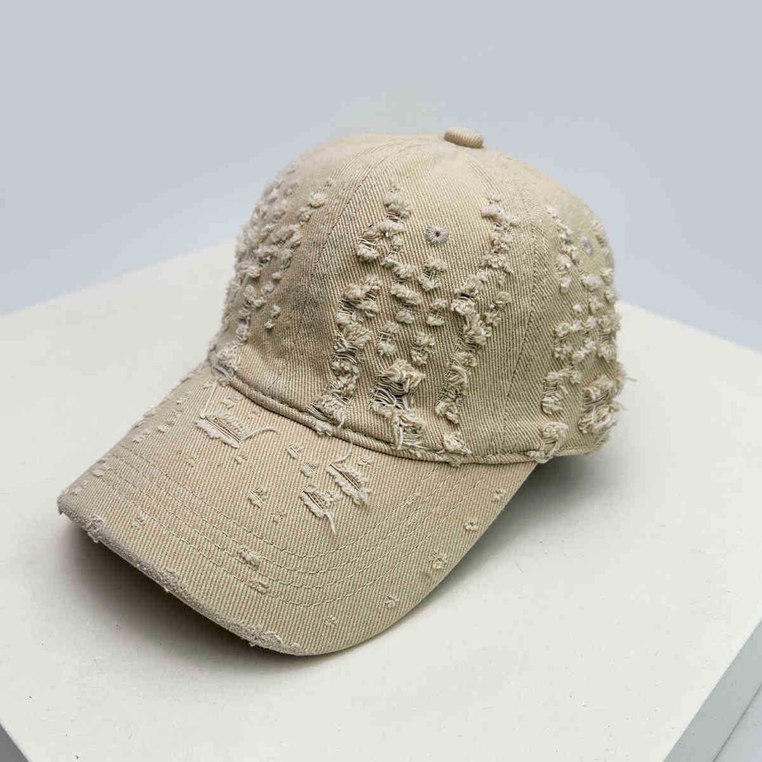 Dame's Distressed Teksturert Baseball Cap Skanto