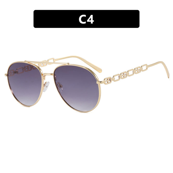 Women's eye-catching sunglasses with luxurious chain detail and polarized lenses Skanto
