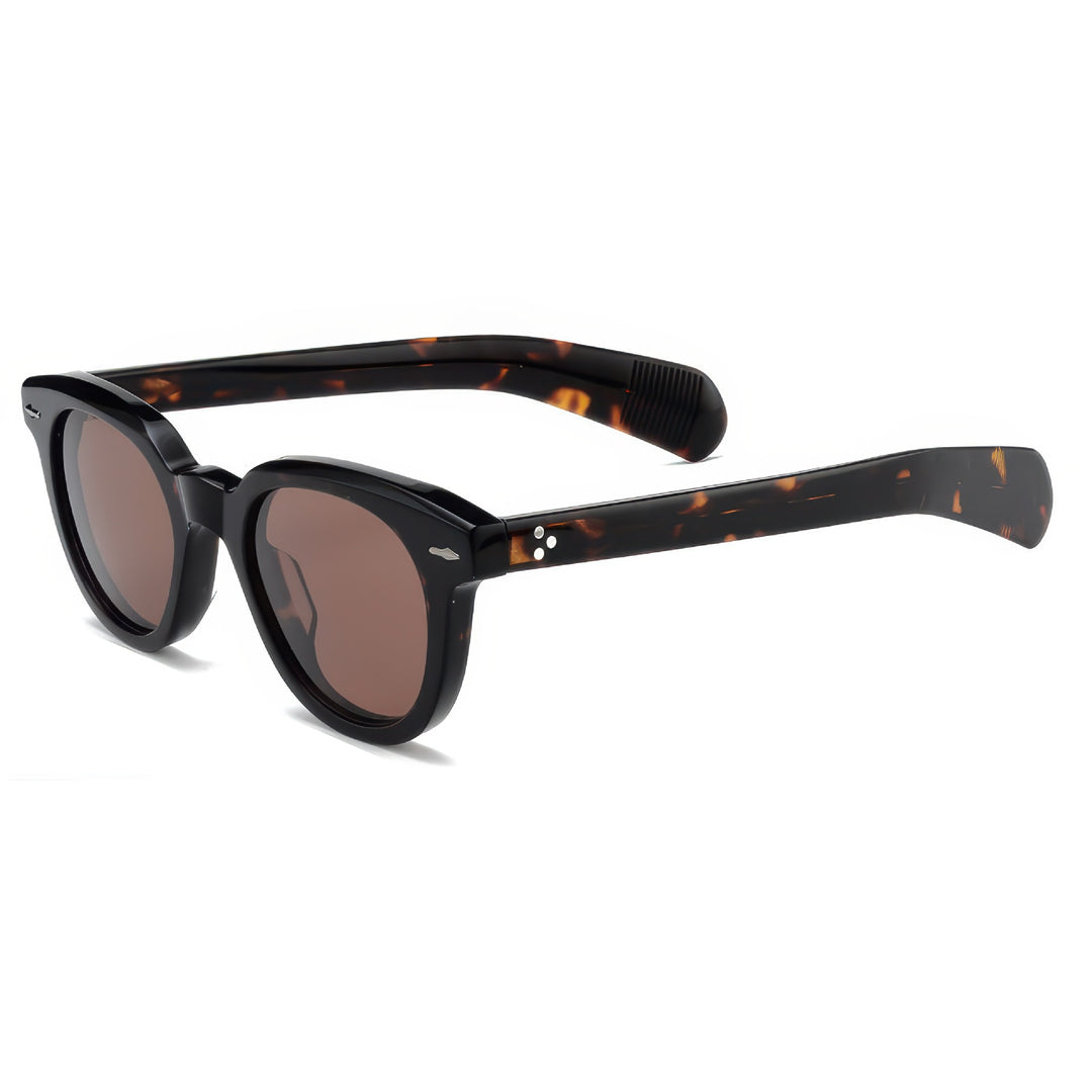 Dame retroinspirert solbrille med slitesterk plastikkramme og polariserte linser Skanto