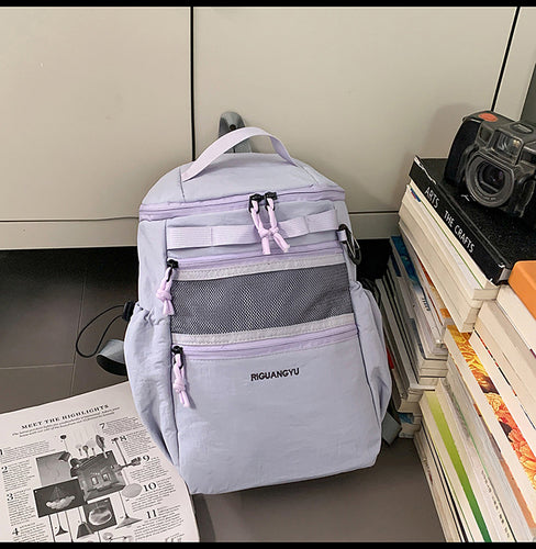 Multi-lomme reise skole ryggsekk