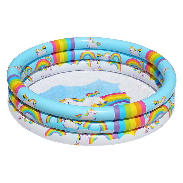 Unisex oppustbar barnebasseng med unicorn design Skanto