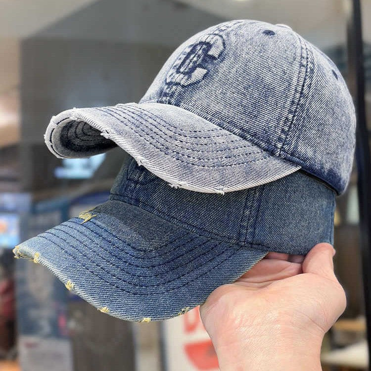 Herre Slitt Denim Baseball Caps Skanto 1784188308