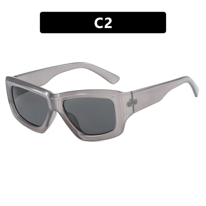 Women's trendy square sunglasses with transparent frame and comfortable lenses Skanto