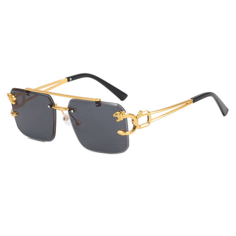 Dame kvadratisk solbrille med elegante dekorative detaljer Skanto