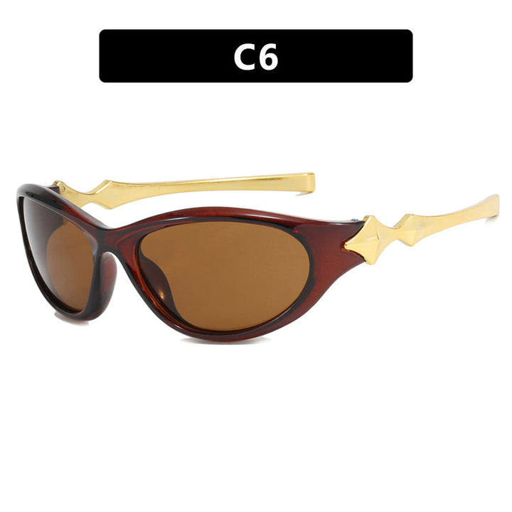Women's sunglasses in elegant retro style with eye-catching lenses Skanto