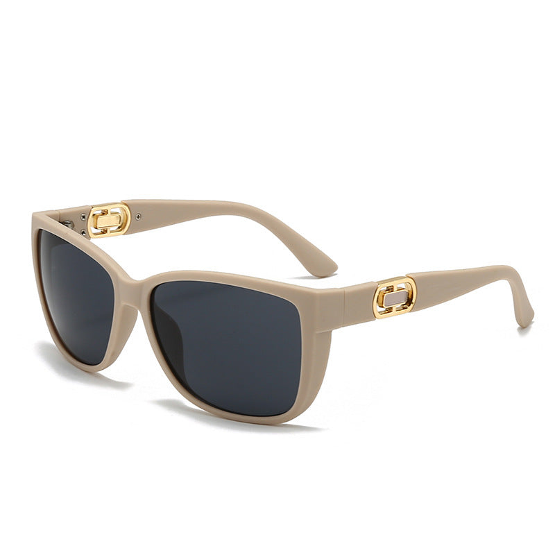 Dame oversized solbrill med elegant ramme og UV-beskyttelse Skanto