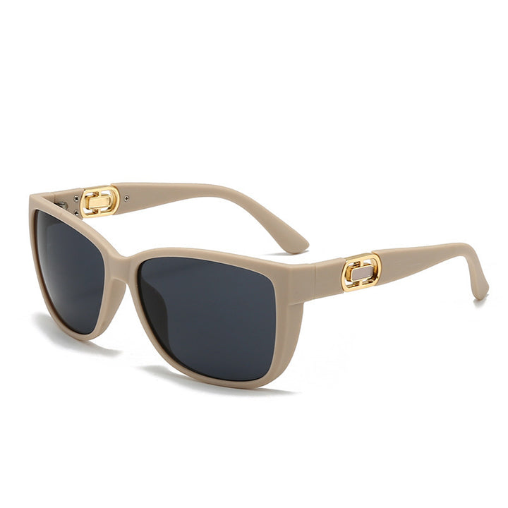 Dame oversized solbrill med elegant ramme og UV-beskyttelse Skanto