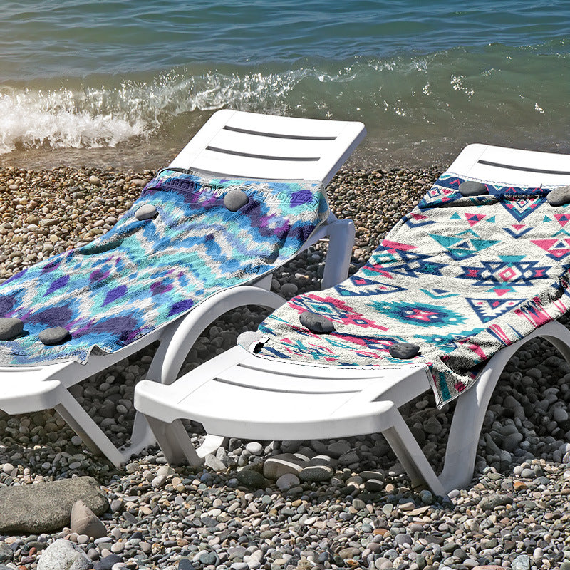Strandhåndkle i hudvennlig mikrofiber med kreativ mønstermiks Skanto