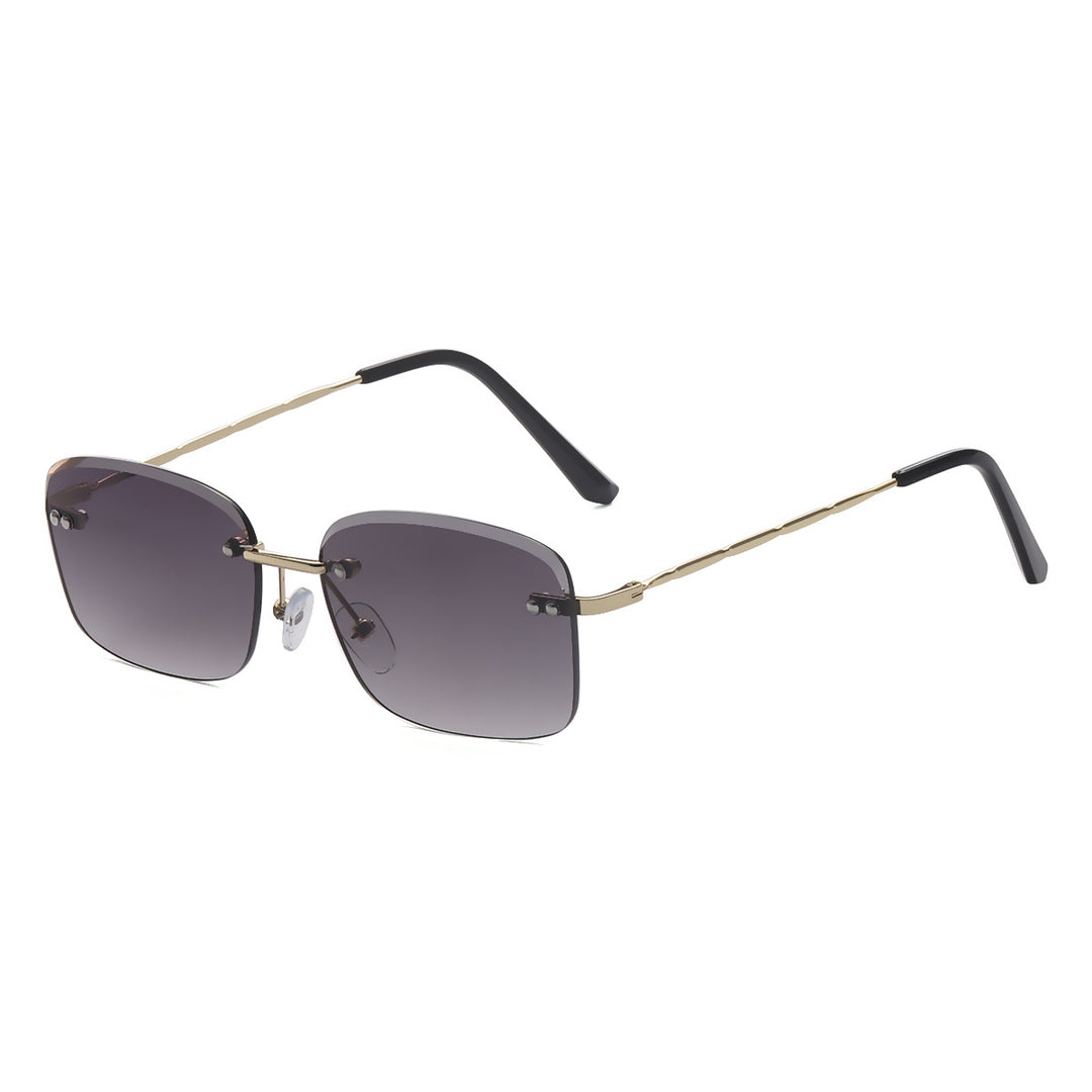 Dame kvadratisk solbrille med polariserte linser og elegant metallramme Skanto