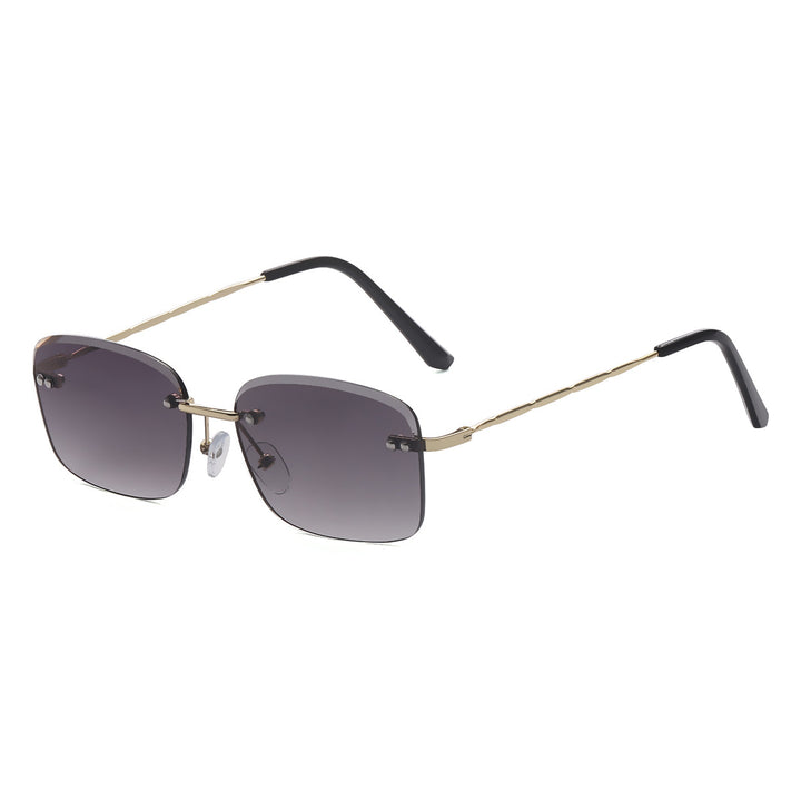 Dame kvadratisk solbrille med polariserte linser og elegant metallramme Skanto