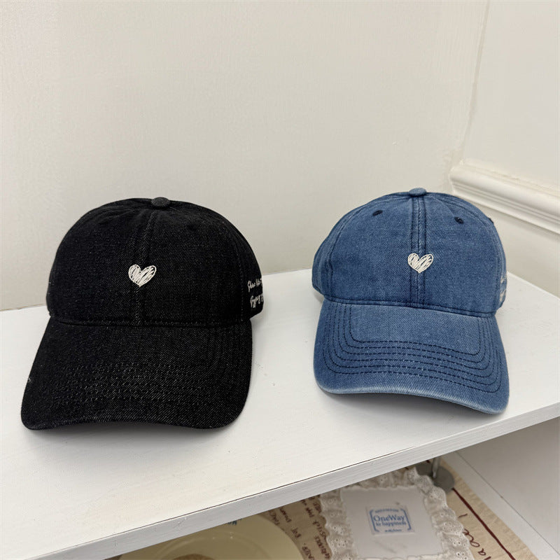 Dame Skjorte Brodert Denim Baseball Caps Skanto