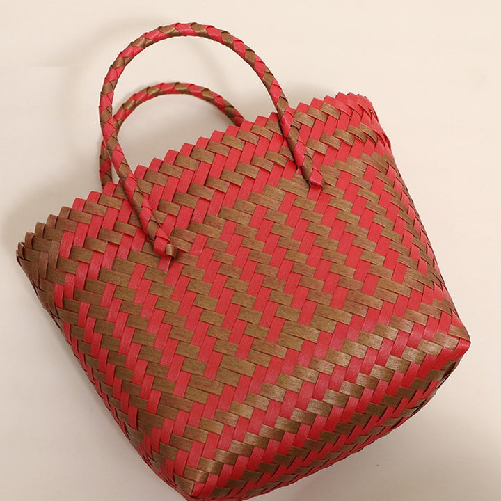 Braided tote bag in rustic design Skanto