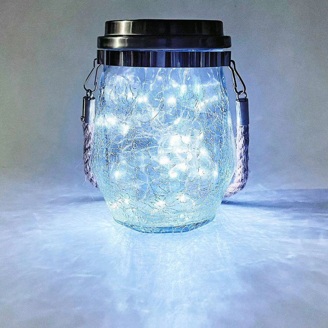 Skanto | Moderne kreativ sprukket glassflaske stjernedekor LED solstrenglys for utendørs patio