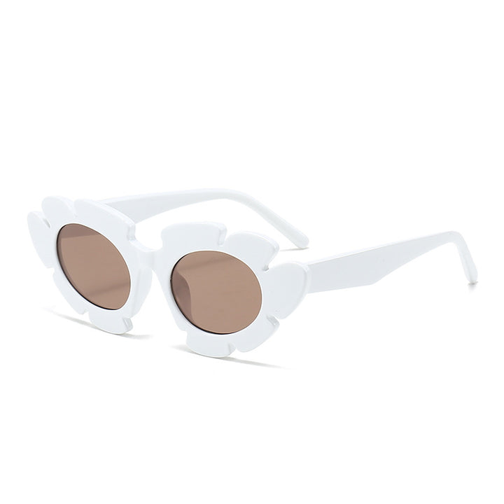 Damer blomstertformet solbrille med høy kvalitet UV-beskyttelse Skanto