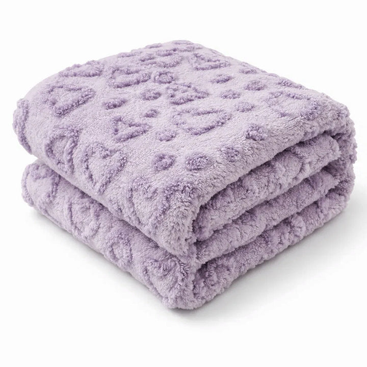 Damer Koselige Fleece-teppe med hjerte-design Skanto