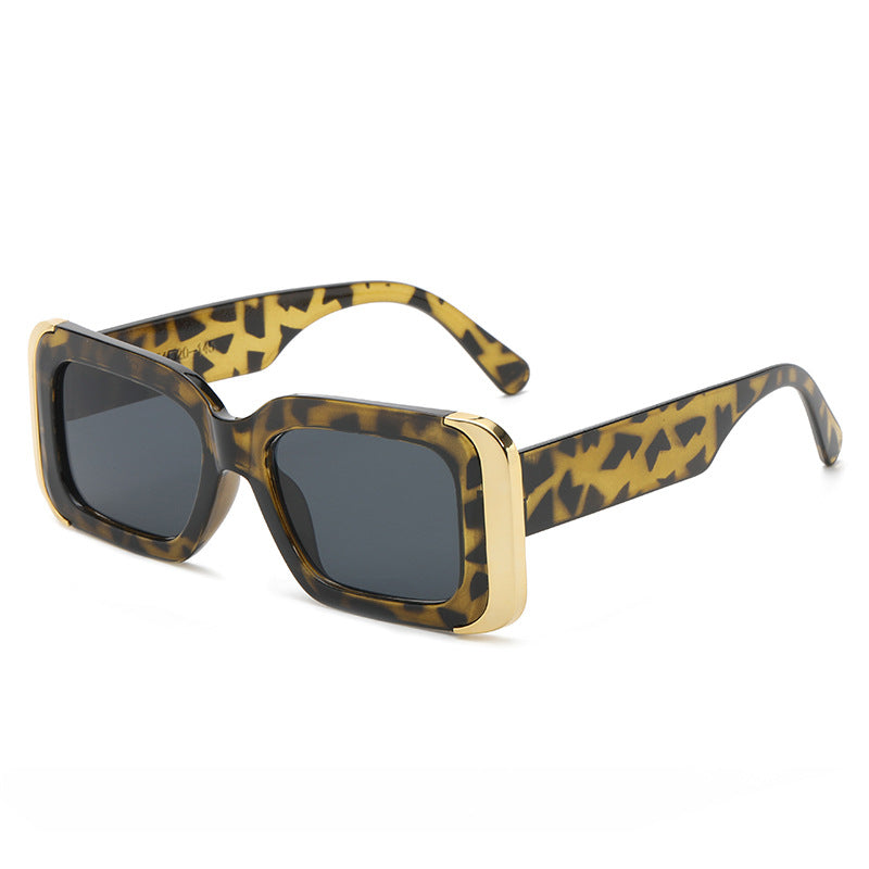 Dame Oversized-solbriller i moderne dyreprint-design Skanto