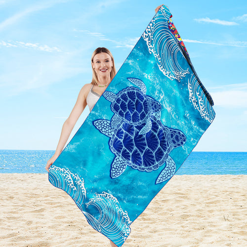 Multifunksjonelt strandhåndkle i kreativt mandala-design Skanto