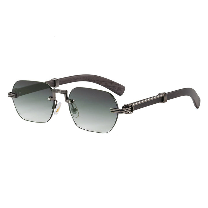 Damer Geometrisk Designer-solbrille med luksuriøs metallramme Skanto