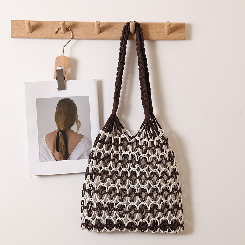 Hand-knotted tote and beach bag Skanto