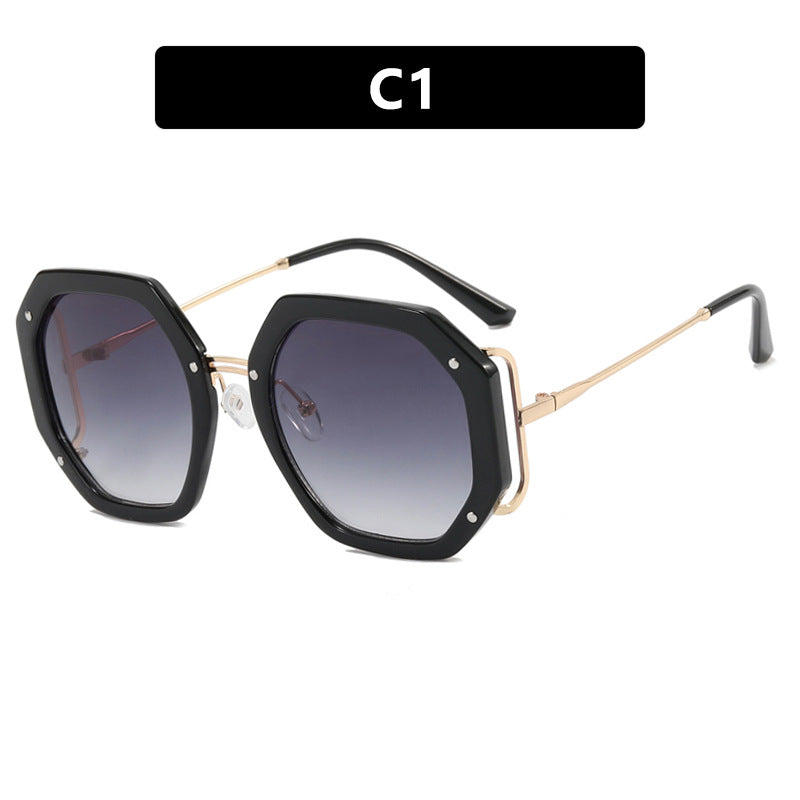 Women's stylish octagonal sunglasses with UV protection and elegant frame Skanto