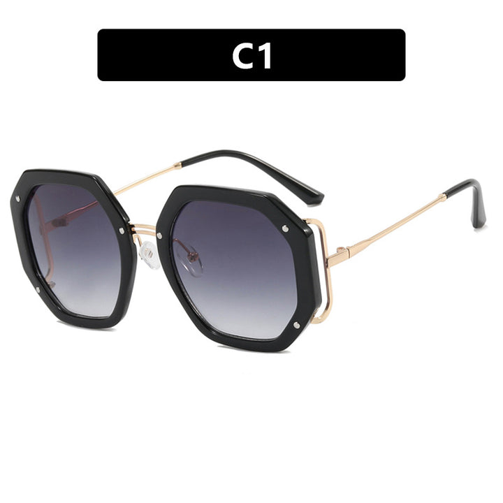 Women's stylish octagonal sunglasses with UV protection and elegant frame Skanto