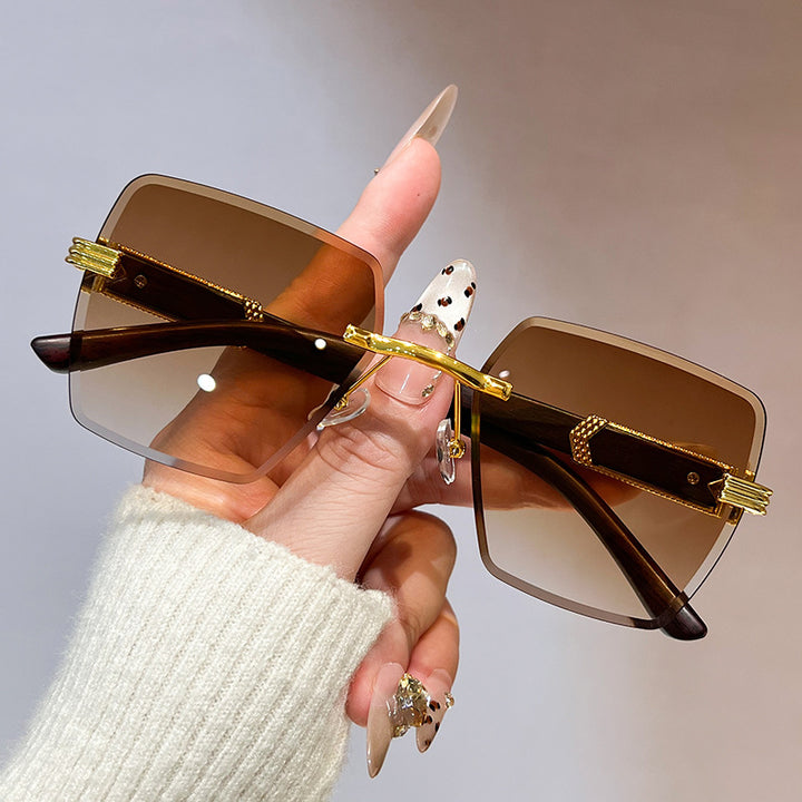 Dame stilige oversized firkantede solbriller Skanto