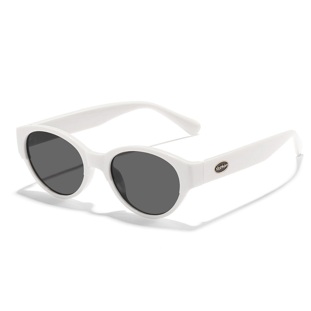 Dame moteriktig solbrille med transparent ramme og ergonomisk design Skanto