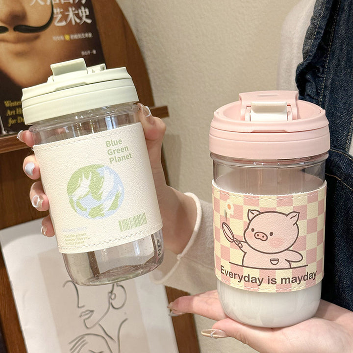 Damen wiederverwendbare Trinkflasche mit innovativem Sicherheitsverschluss Skanto