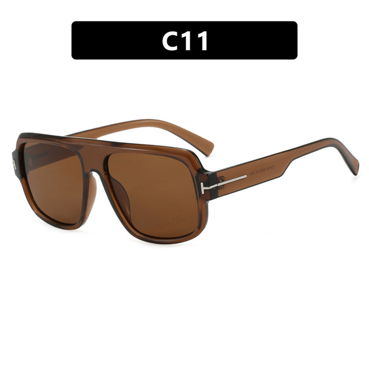 Women's fashionable square sunglasses with trendy tortoise pattern Skanto