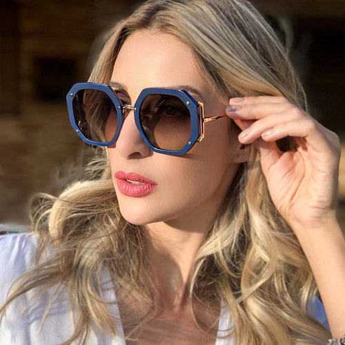Women's stylish octagonal sunglasses with UV protection and elegant frame Skanto