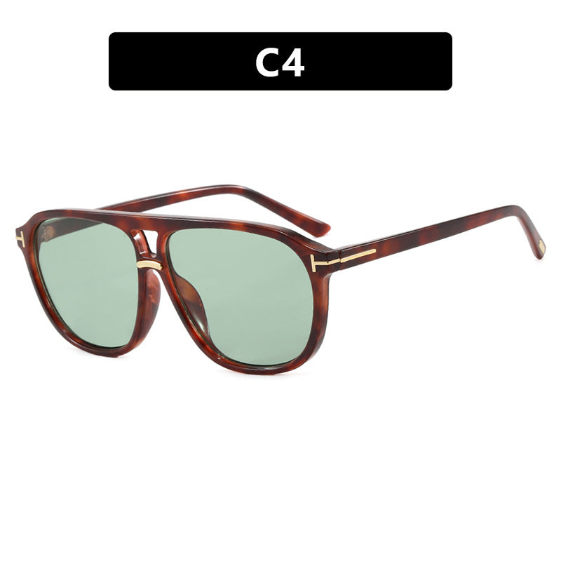 Women's square sunglasses with luxurious tortoise pattern and polarized lenses Skanto