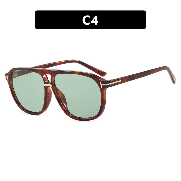 Women's square sunglasses with luxurious tortoise pattern and polarized lenses Skanto