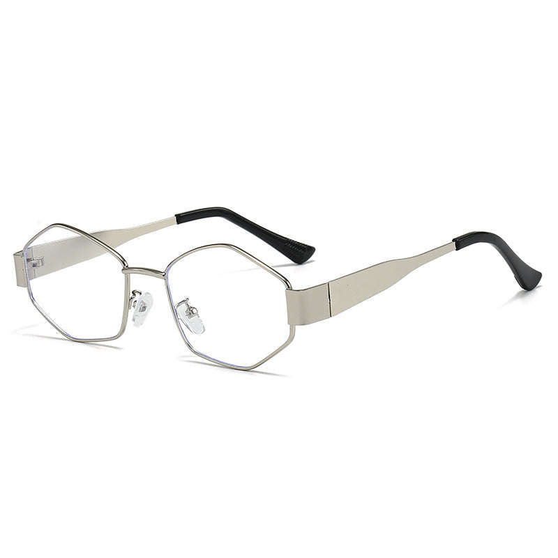 Dame moteriktig solbrille i elegant sekskant-design Skanto