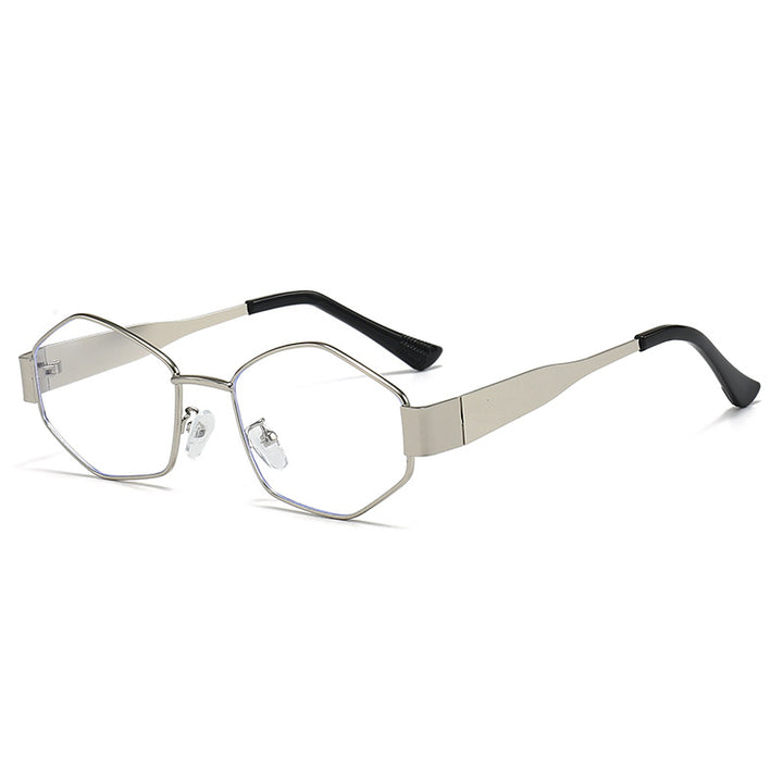 Dame moteriktig solbrille i elegant sekskant-design Skanto