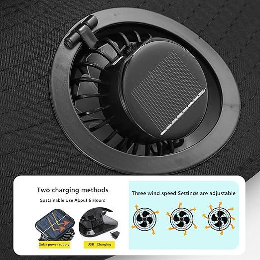 Utendørs solhatt med bred brem, integrert ventilasjon, UV-beskyttelse og hakebånd Skanto