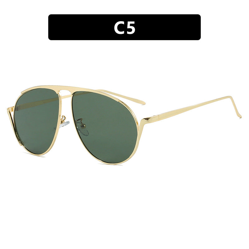 Women's Fashionable Pilot Sunglasses with Polarized Lenses and Elegant Metal Frame Skanto