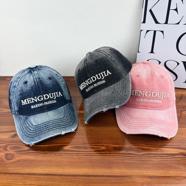 Herre Slitt Denim Baseball Cap Skanto 1784270408