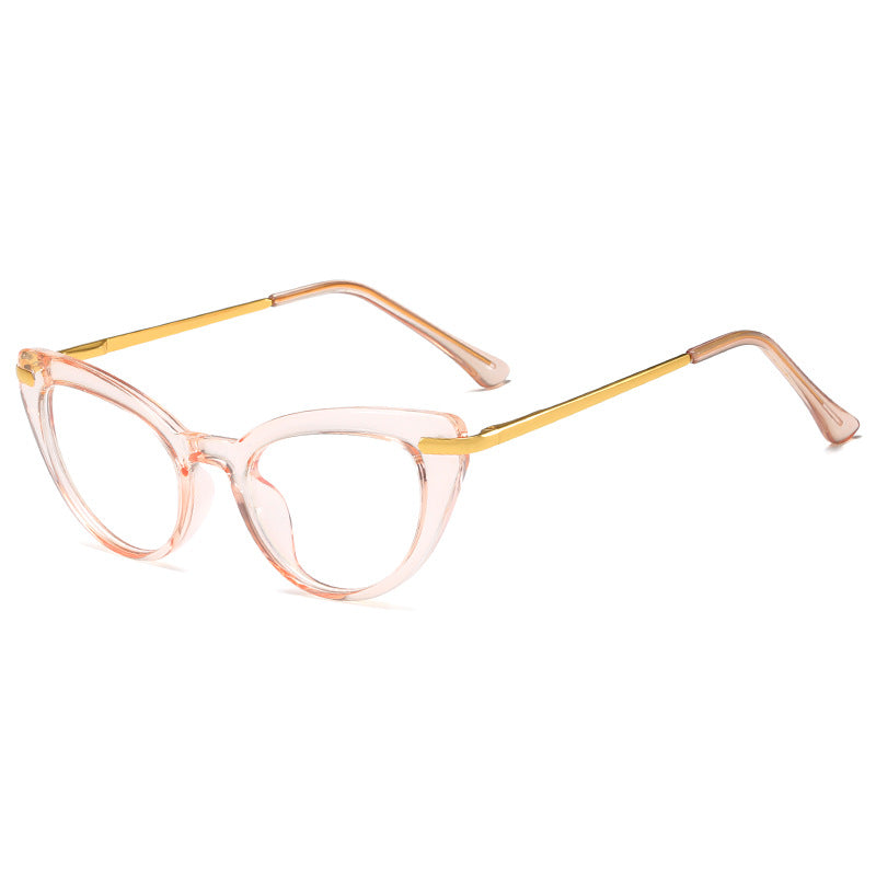 Dame Cat-Eye solbriller med glitrende metalramme Skanto