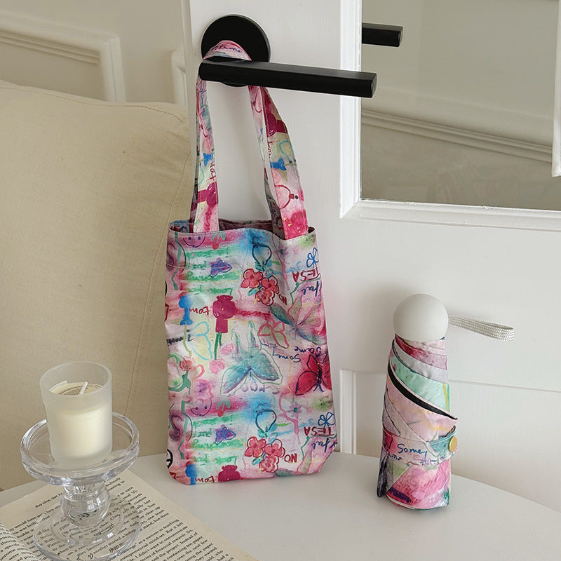 Damer Faltbar Designerveske med kreativt kunstmotiv Skanto