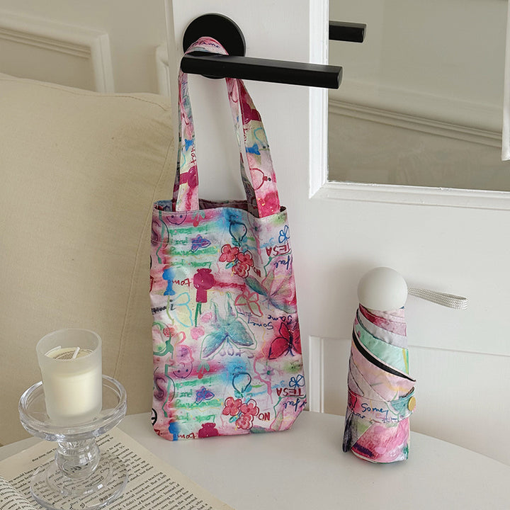 Damer Faltbar Designerveske med kreativt kunstmotiv Skanto