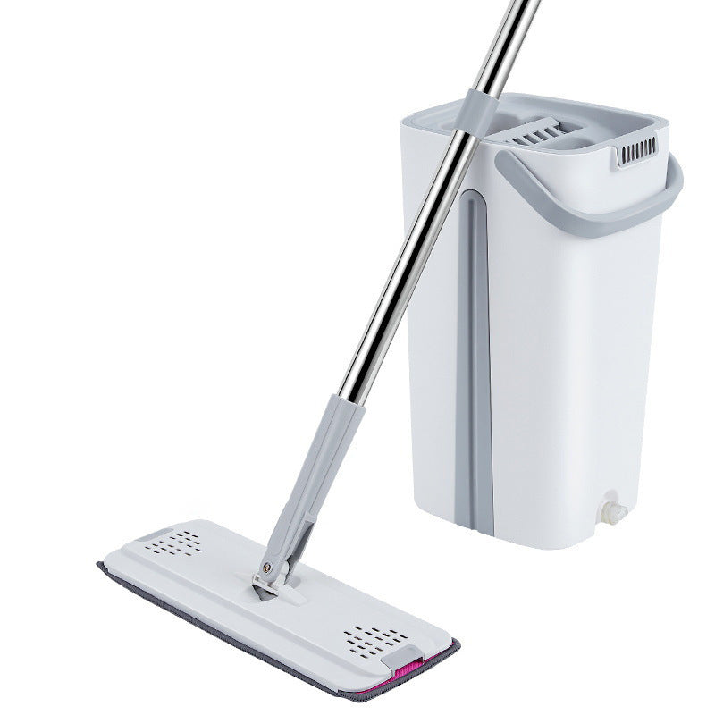 Flat Bottom Mop and Bucket Set med Aluminiumhåndtak Skanto