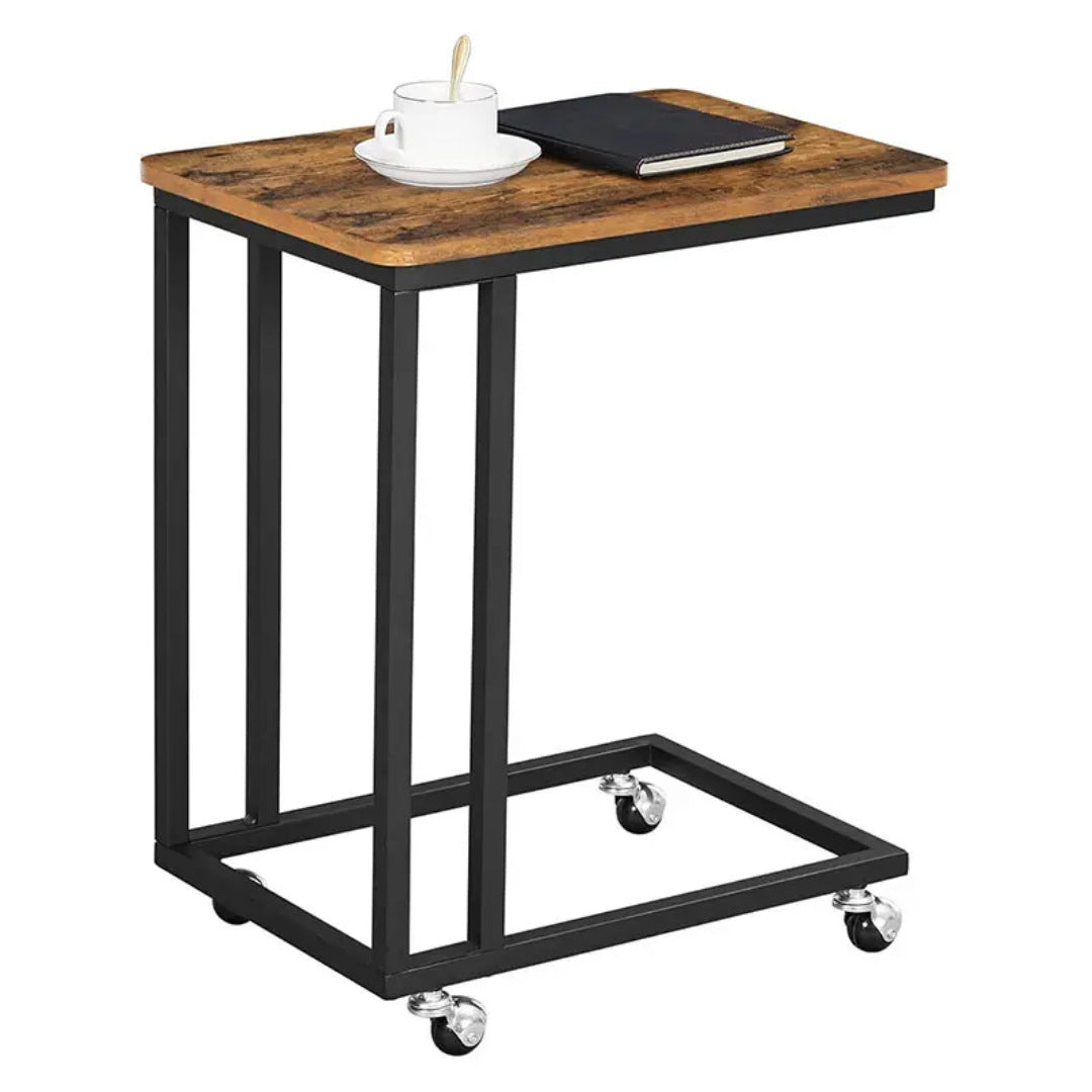 Side table with wheels and modern design Skanto